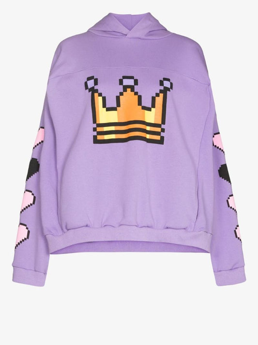 Queen Pixelated-print Hoodie