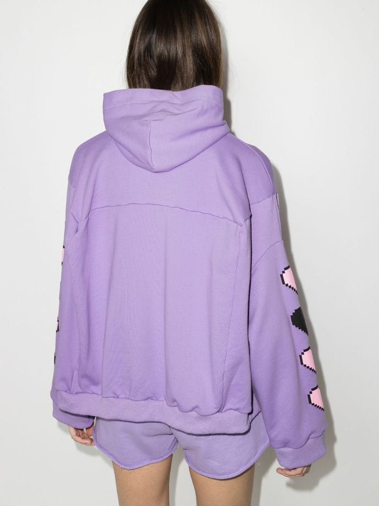 Queen Pixelated-print Hoodie