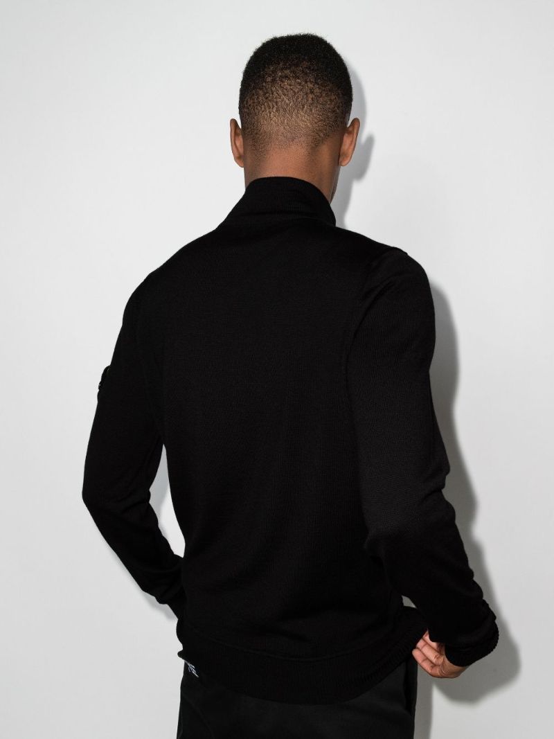 Zip-up Wool Sweater