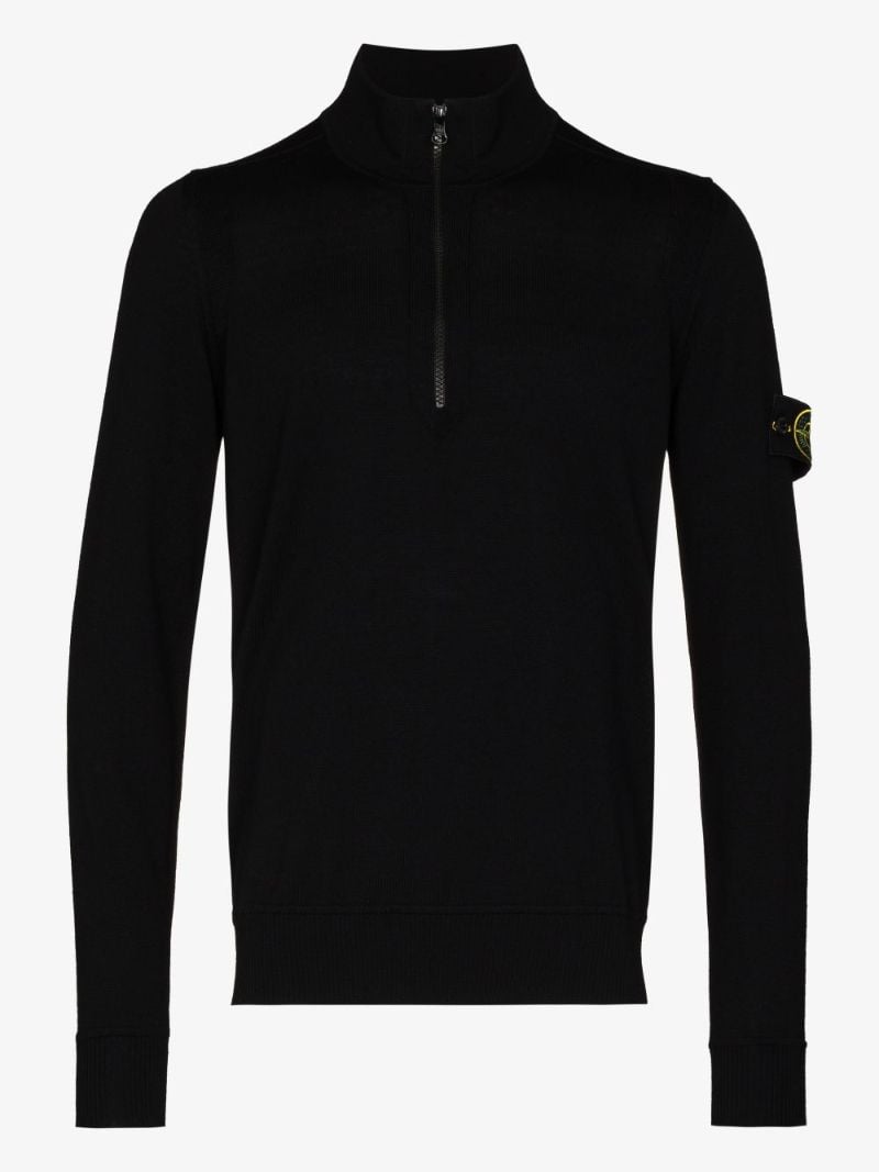 Zip-up Wool Sweater