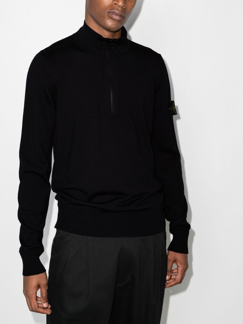 Zip-up Wool Sweater