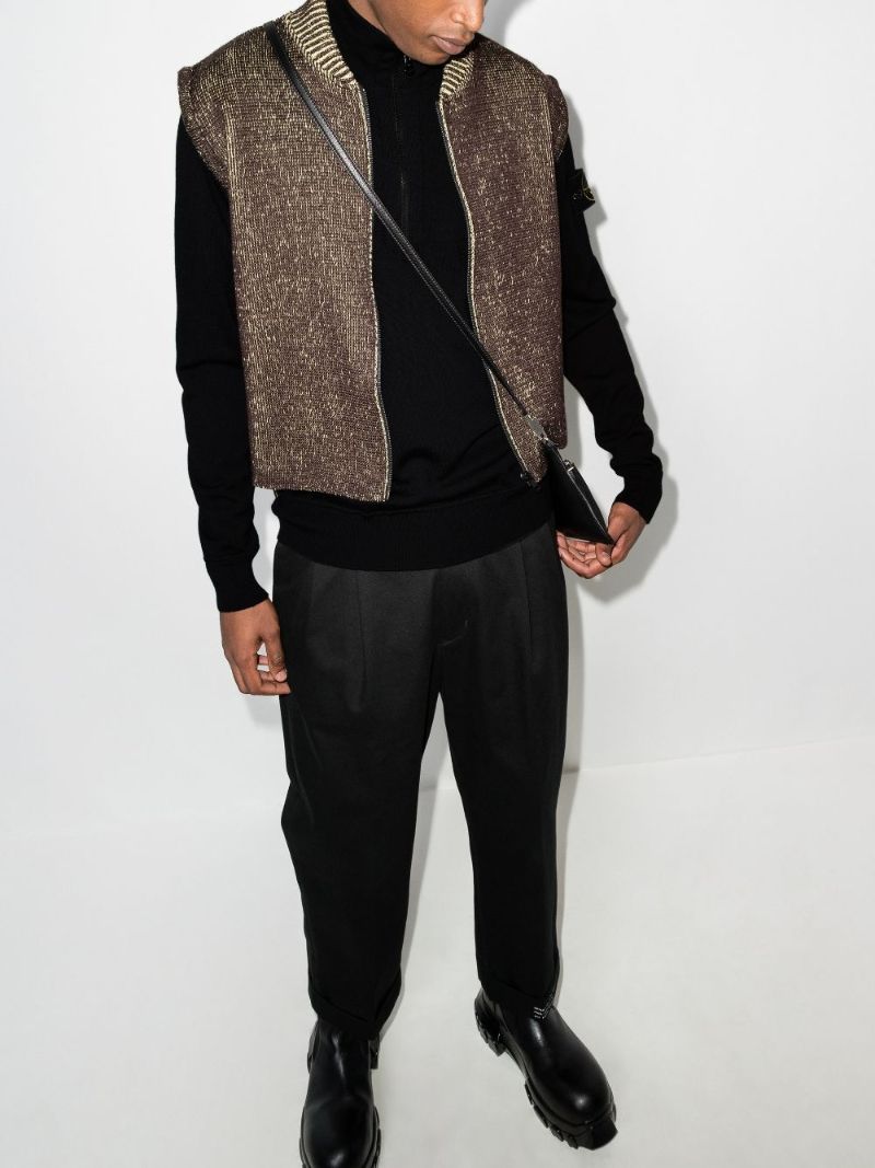 Zip-up Wool Sweater