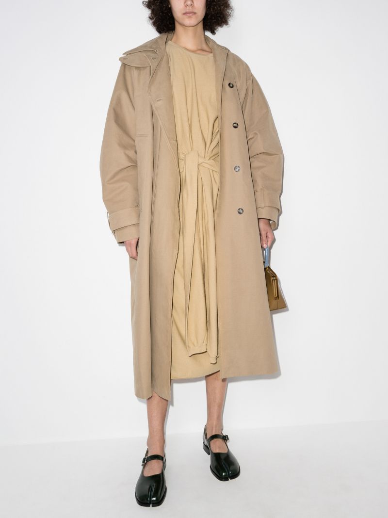 Wrap Front Cotton Midi Dress