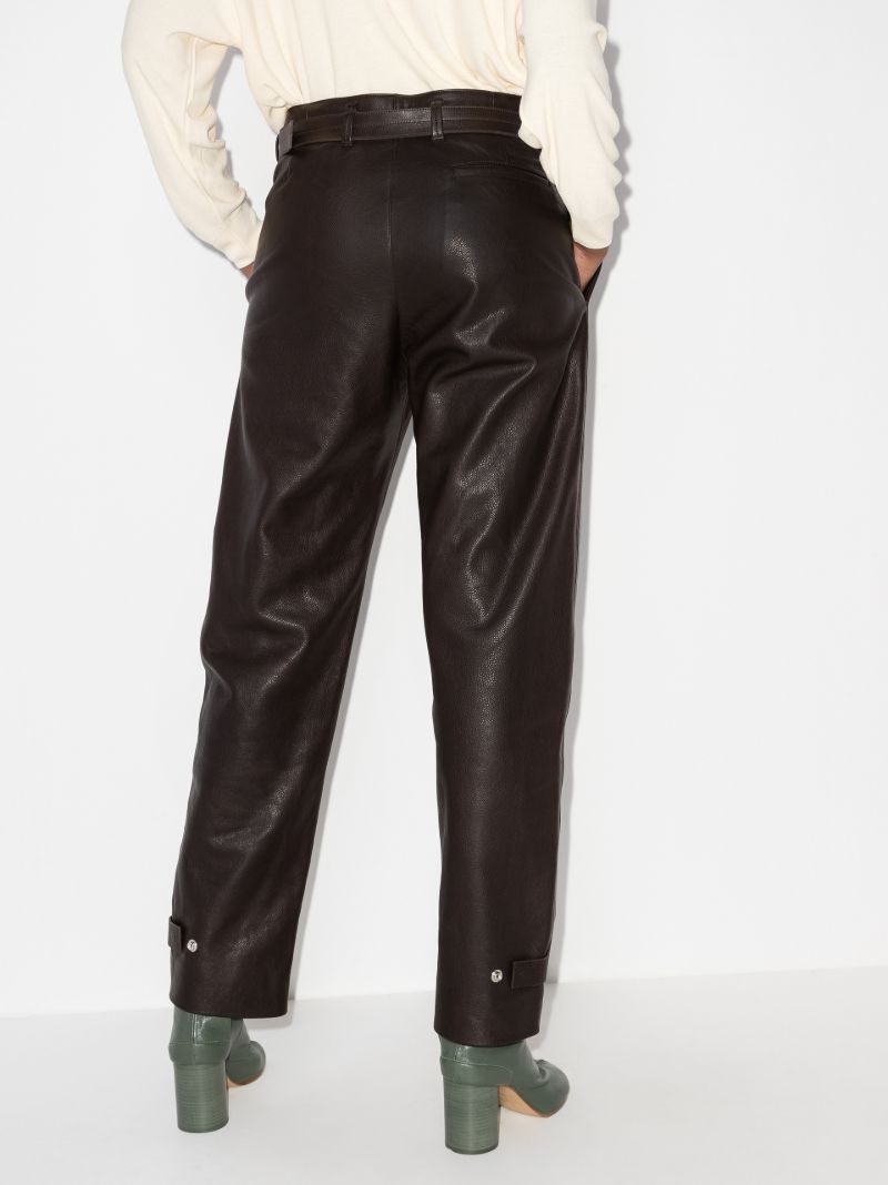 Belted Leather Trousers