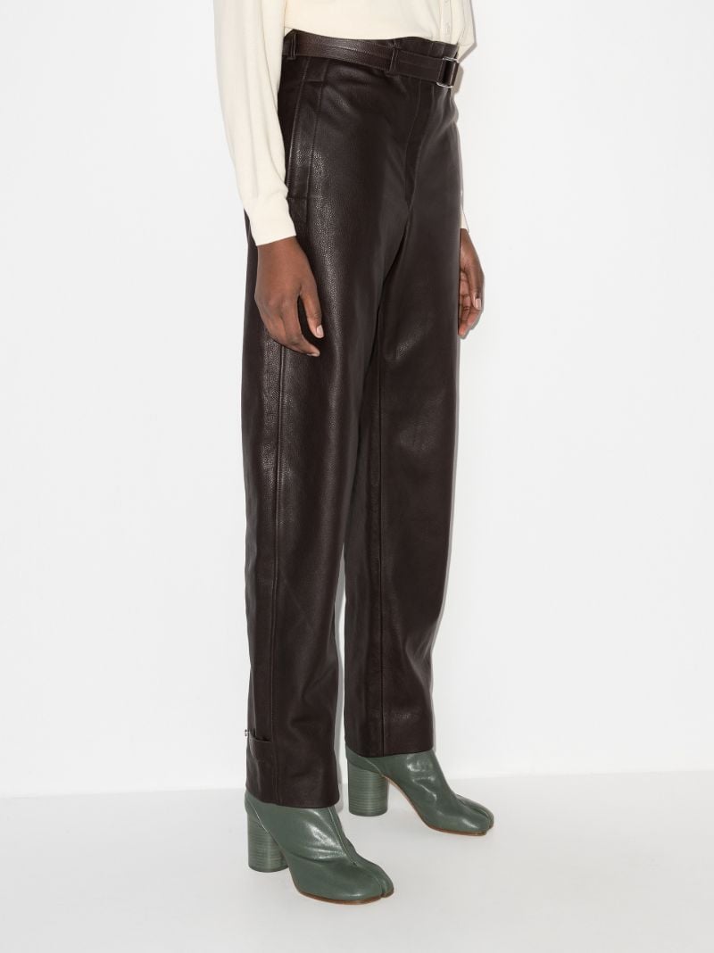Belted Leather Trousers