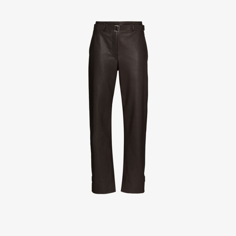 Belted Leather Trousers