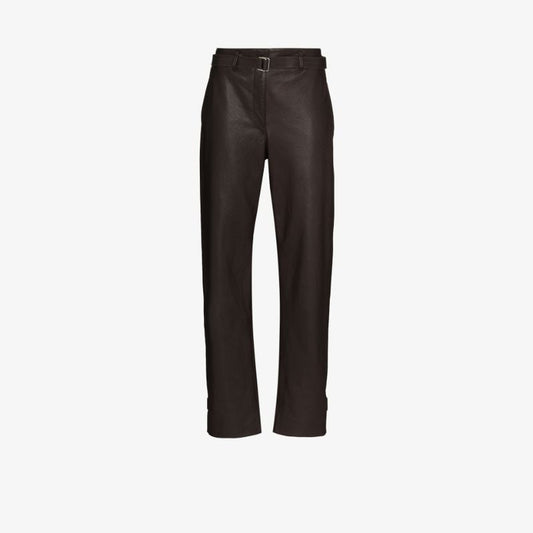 Belted Leather Trousers