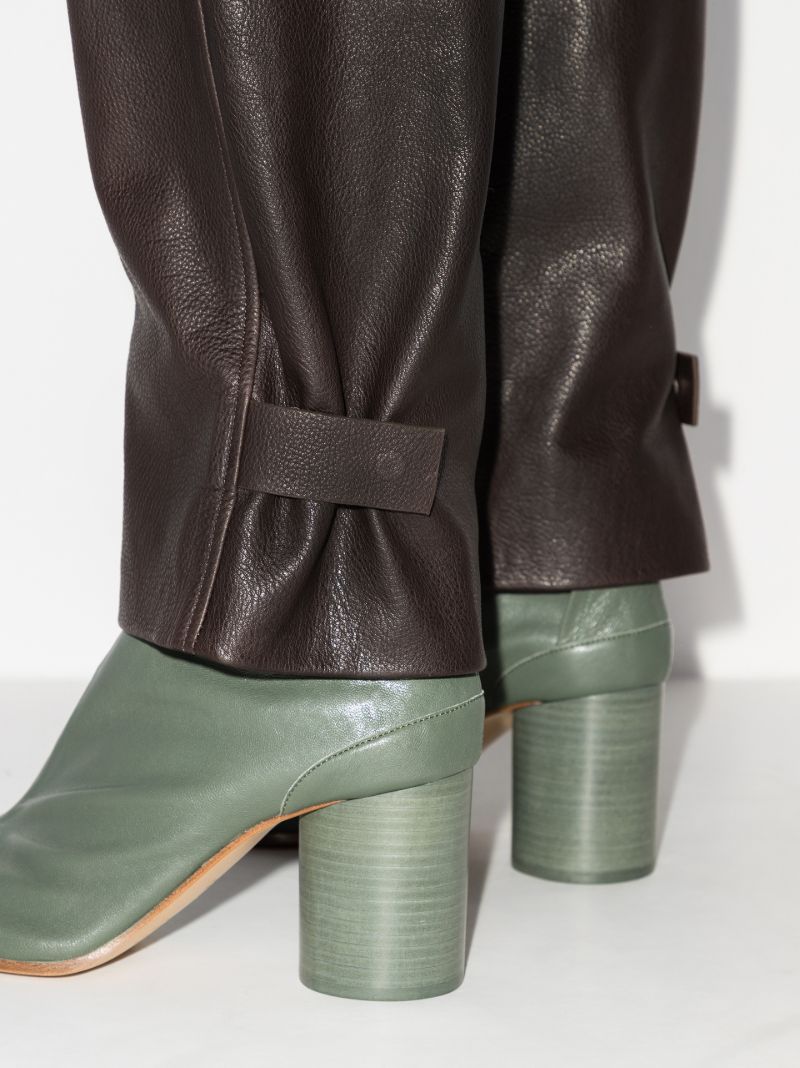 Belted Leather Trousers
