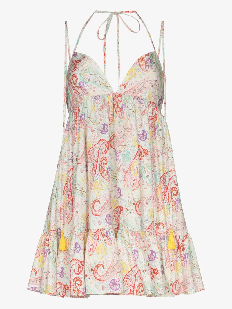 Lovely Day Paisley Print Mini Dress