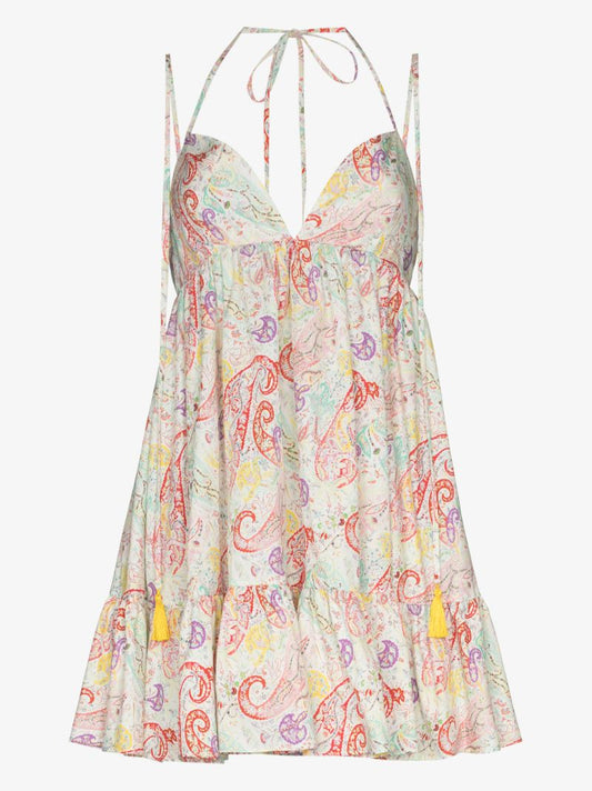 Lovely Day Paisley Print Mini Dress