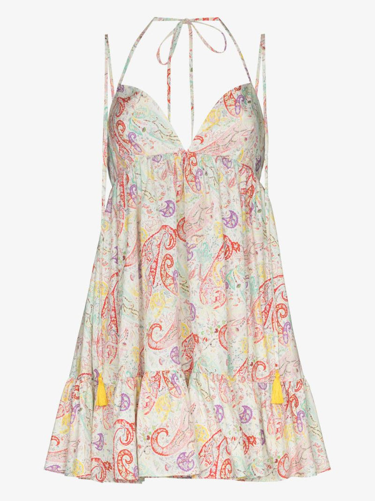 Lovely Day Paisley Print Mini Dress