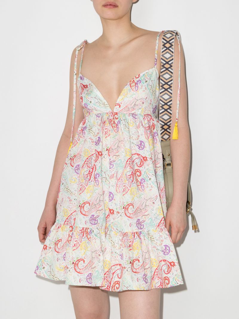 Lovely Day Paisley Print Mini Dress