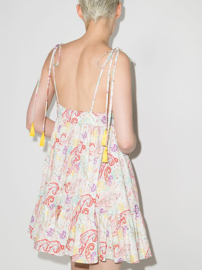 Lovely Day Paisley Print Mini Dress