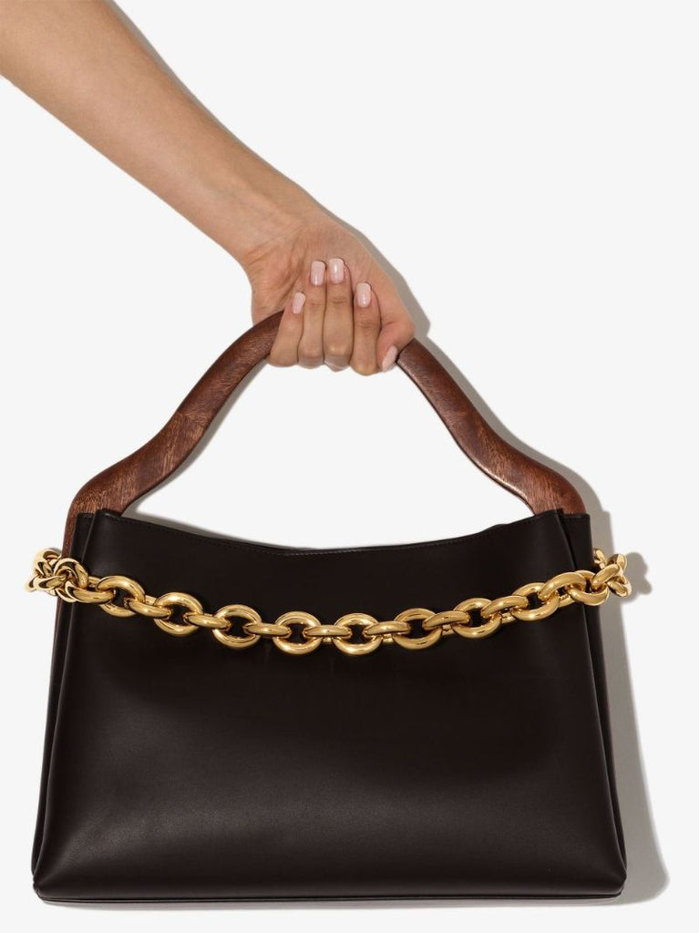 Chain-link Detail Tote Bag