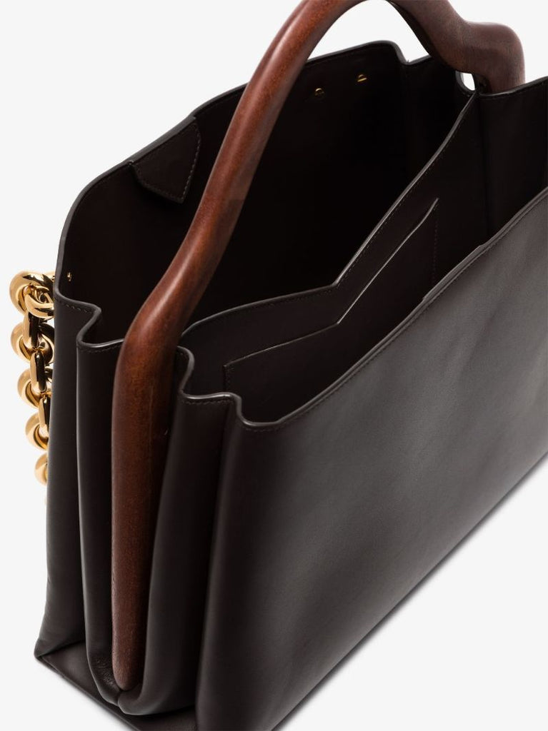 Chain-link Detail Tote Bag