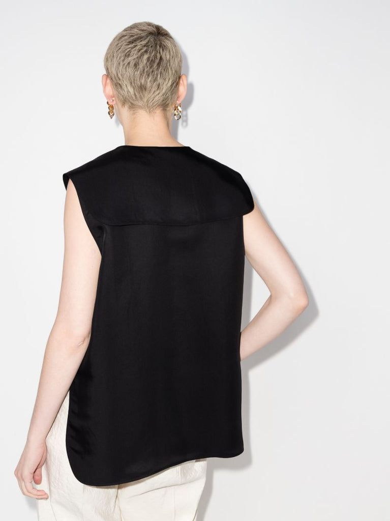 Collared Sleeveless Top