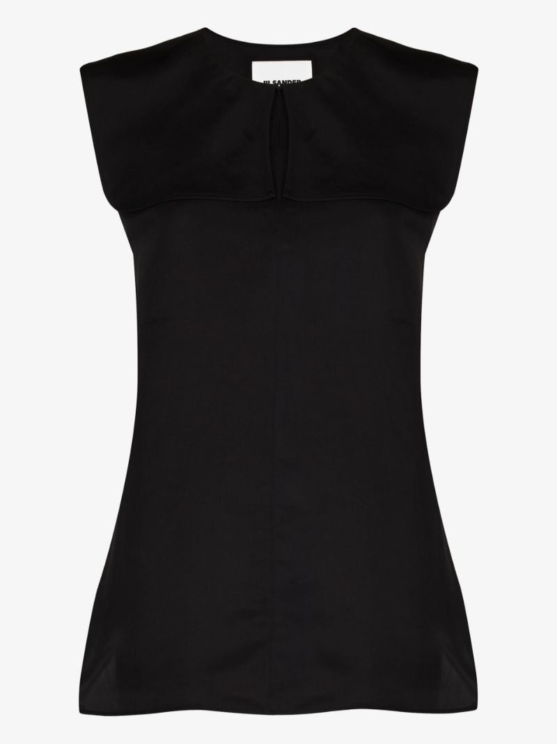 Collared Sleeveless Top
