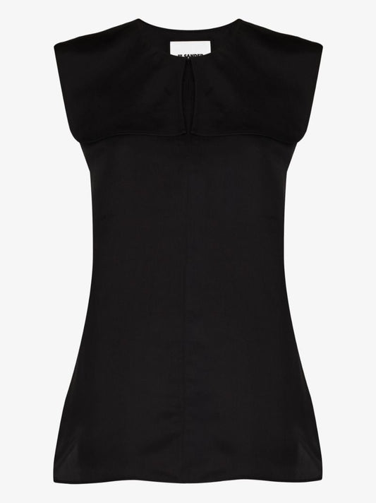 Collared Sleeveless Top