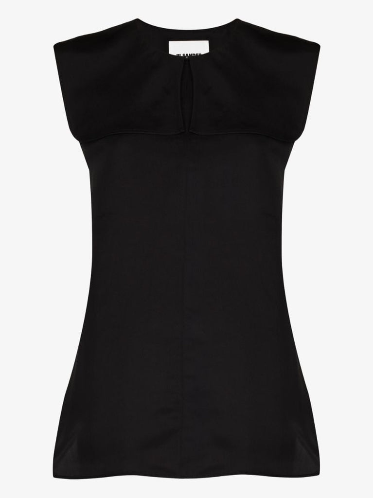 Collared Sleeveless Top