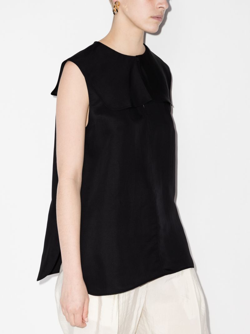Collared Sleeveless Top