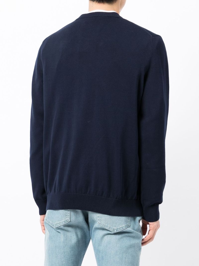 Blue Logo Embroidered Sweatshirt