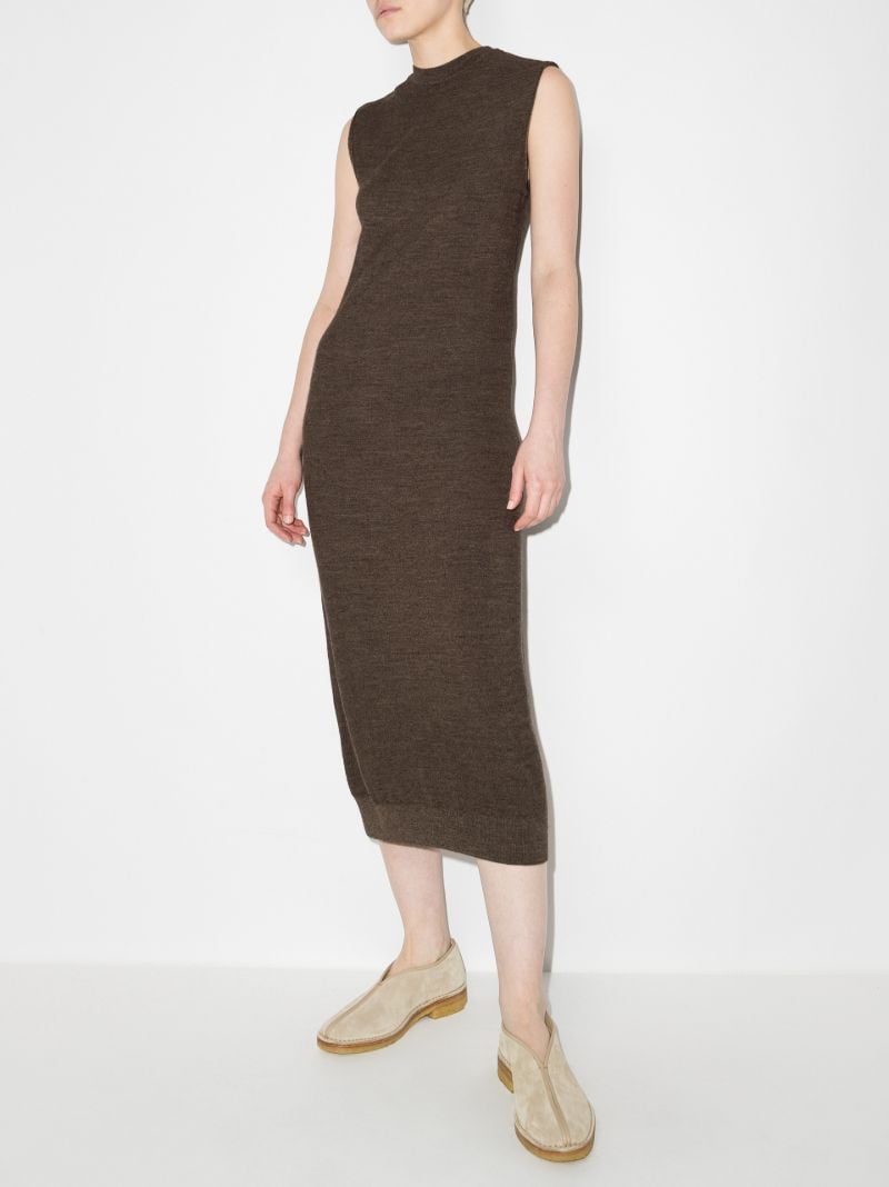 Reversible Sleeveless Knitted Midi Dress