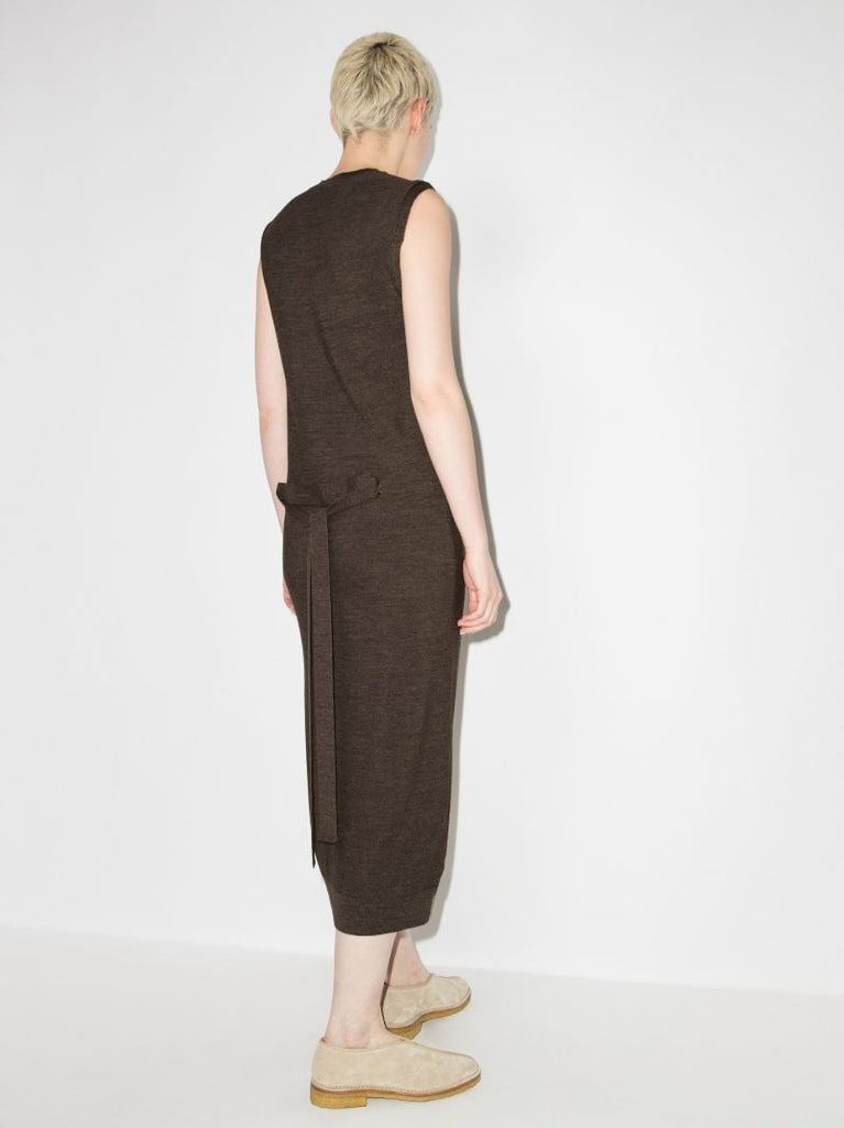 Reversible Sleeveless Knitted Midi Dress