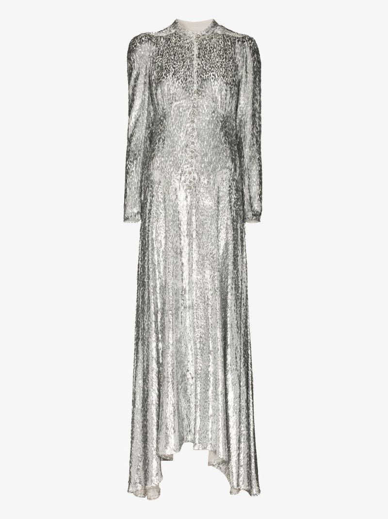 Leopard Print Lurex Gown