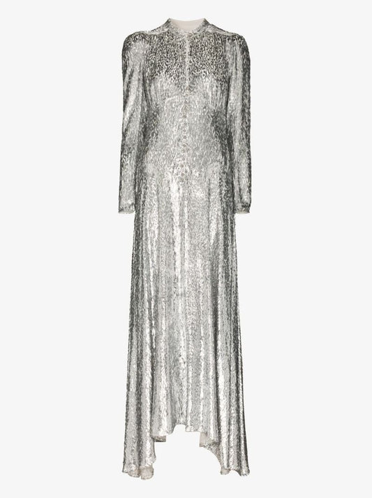 Leopard Print Lurex Gown