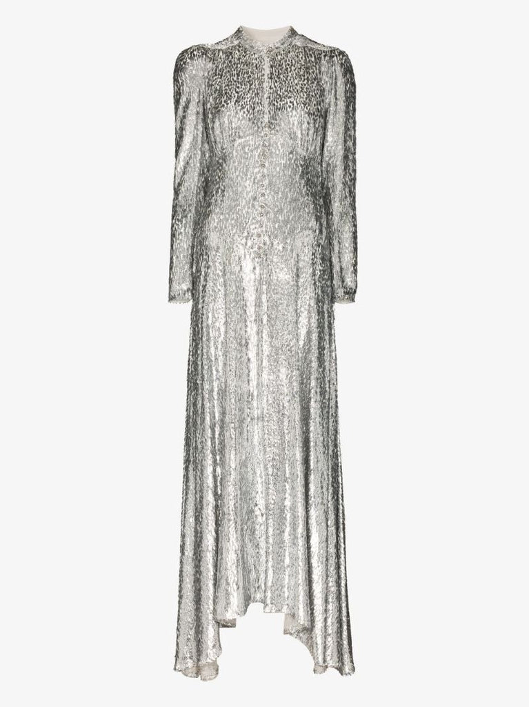 Leopard Print Lurex Gown