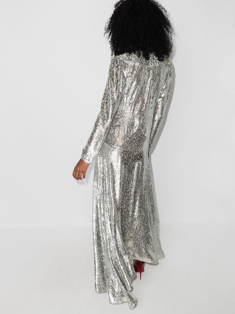 Leopard Print Lurex Gown