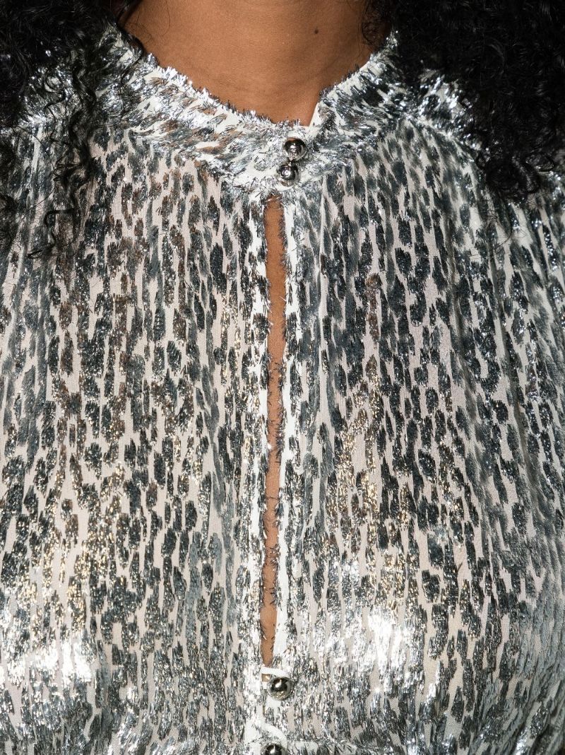 Leopard Print Lurex Gown