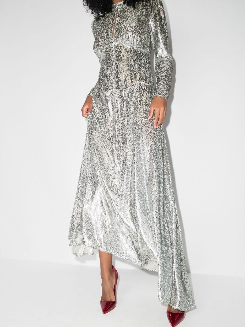 Leopard Print Lurex Gown