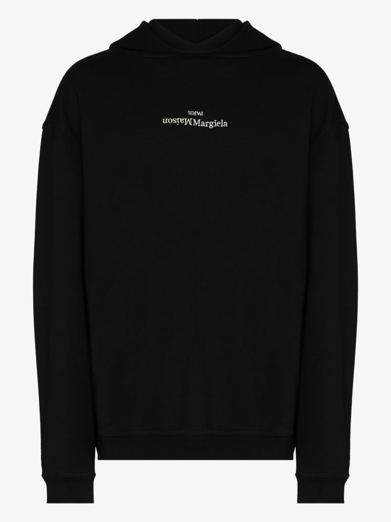 Black Upside Down Logo Hoodie