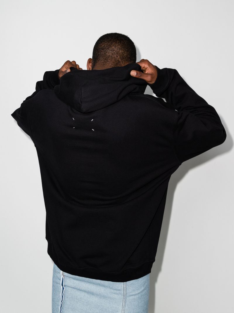 Black Upside Down Logo Hoodie