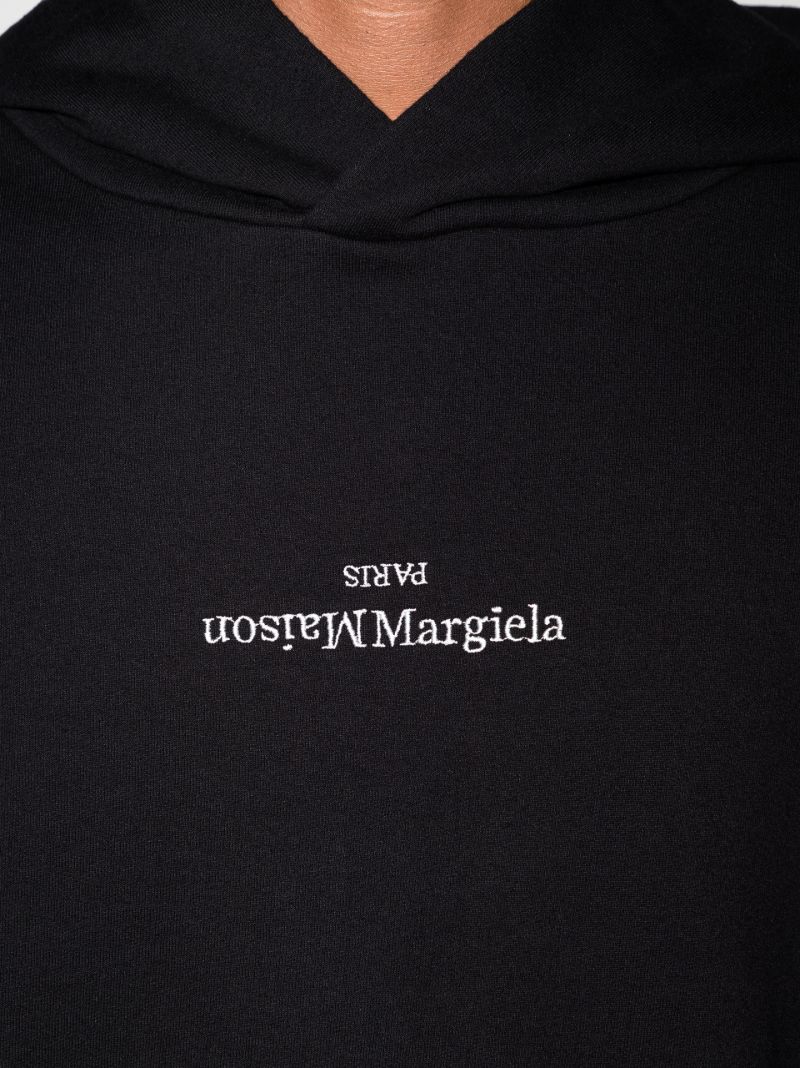 Black Upside Down Logo Hoodie