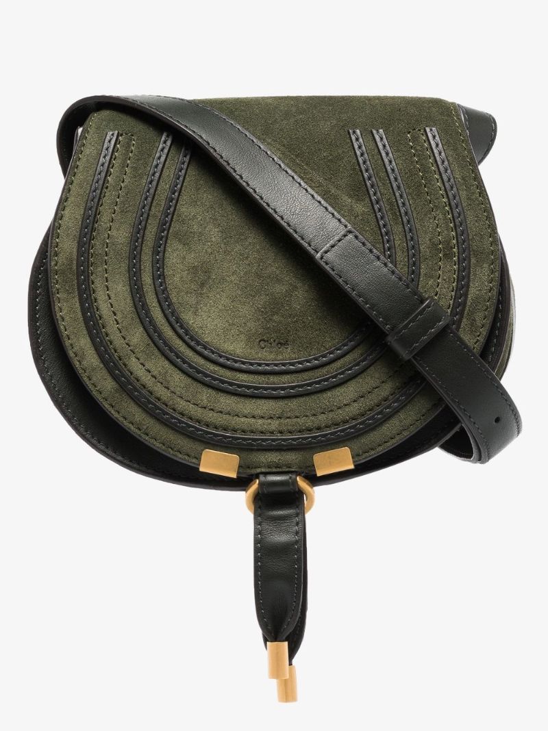 Logo-embroidered Suede Crossbody Bag
