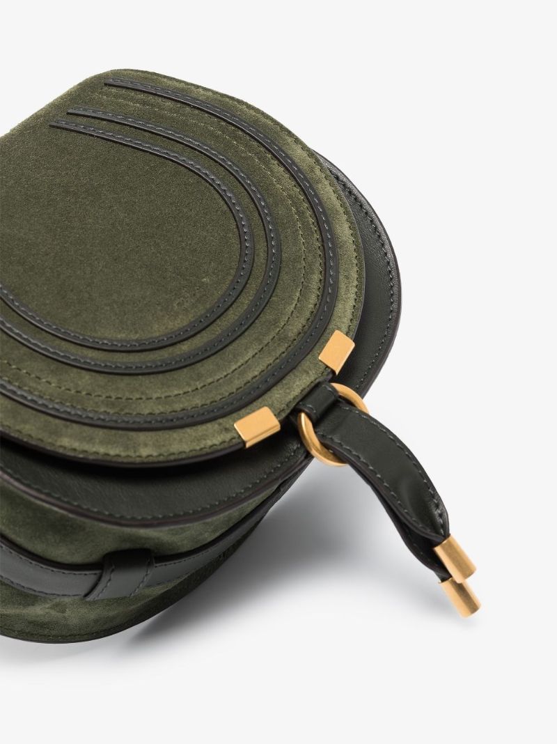 Logo-embroidered Suede Crossbody Bag
