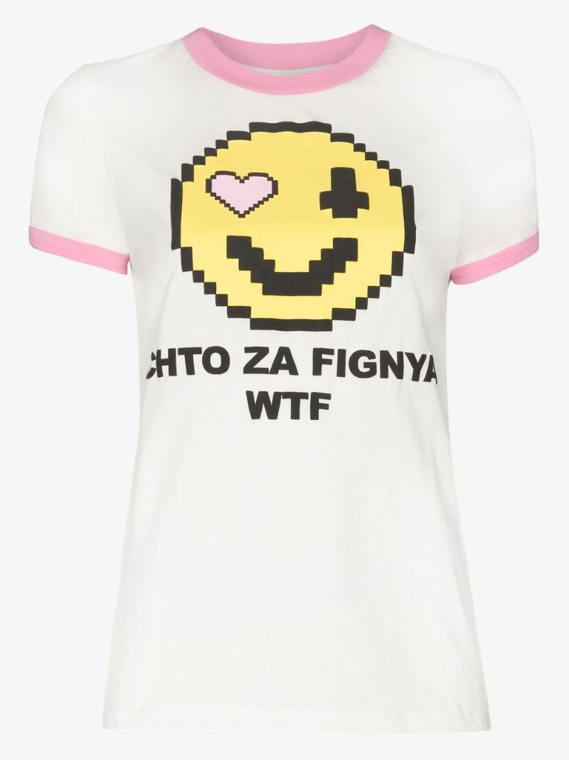 Emoji Print Cotton T-shirt