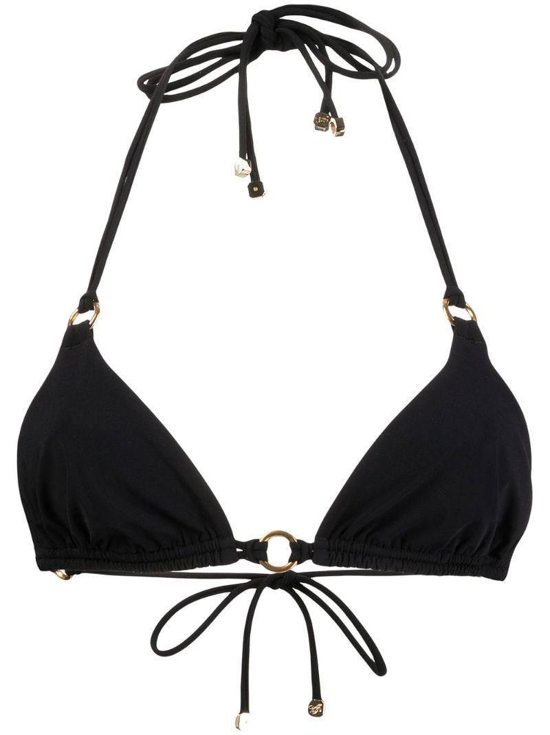 Black Malisa Triangle Bikini Top