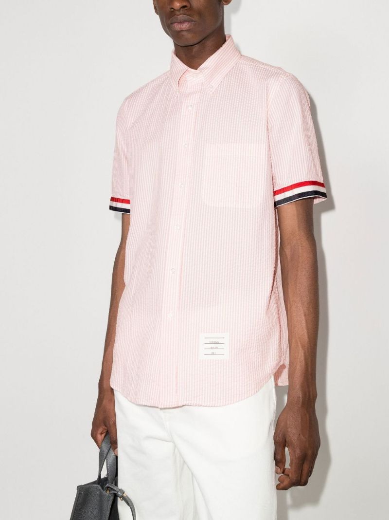 Striped Cotton Short Sleeve Shirt