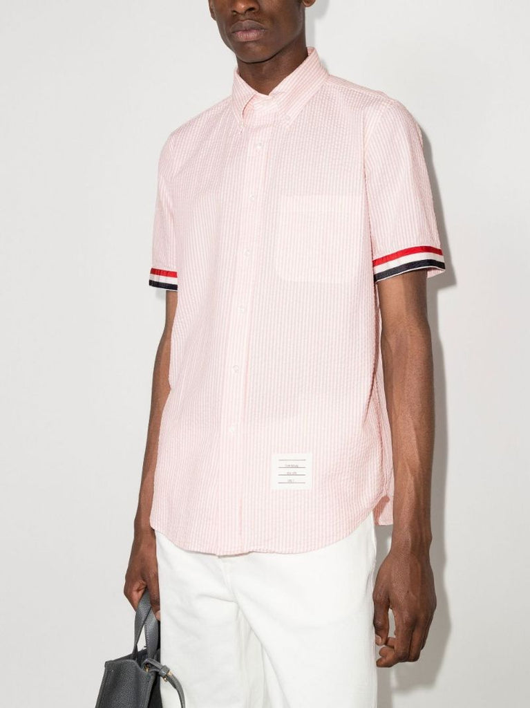 Striped Cotton Short Sleeve Shirt