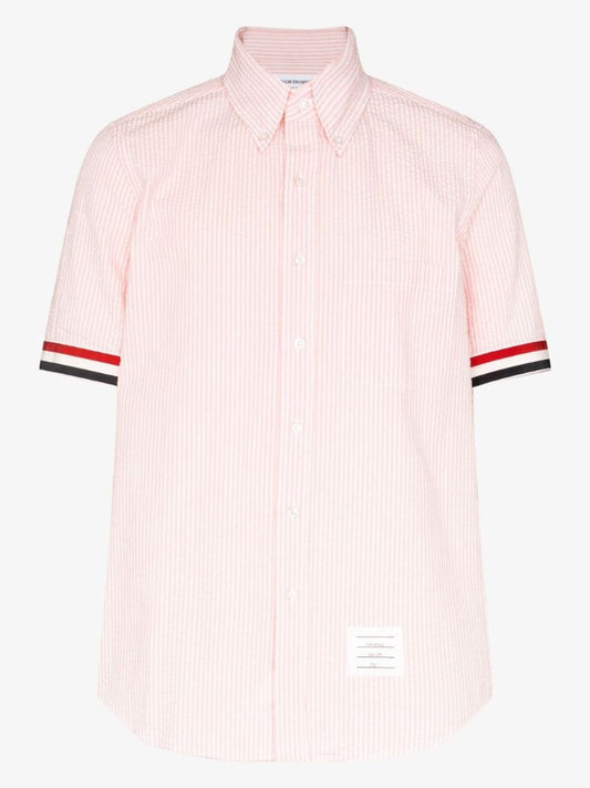 Striped Cotton Short Sleeve Shirt
