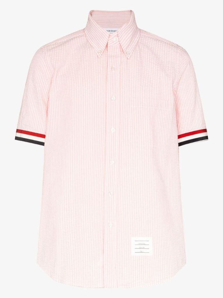 Striped Cotton Short Sleeve Shirt