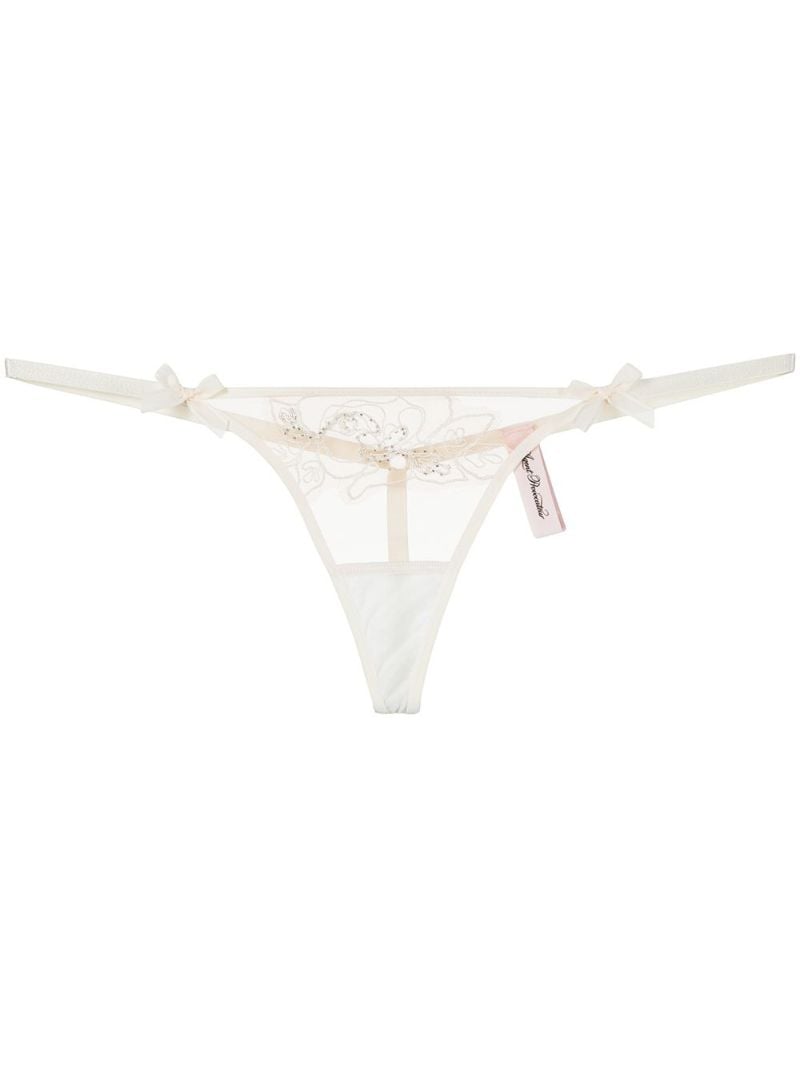 White Lindie Lace Thong