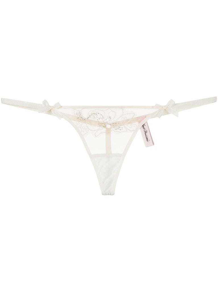 White Lindie Lace Thong