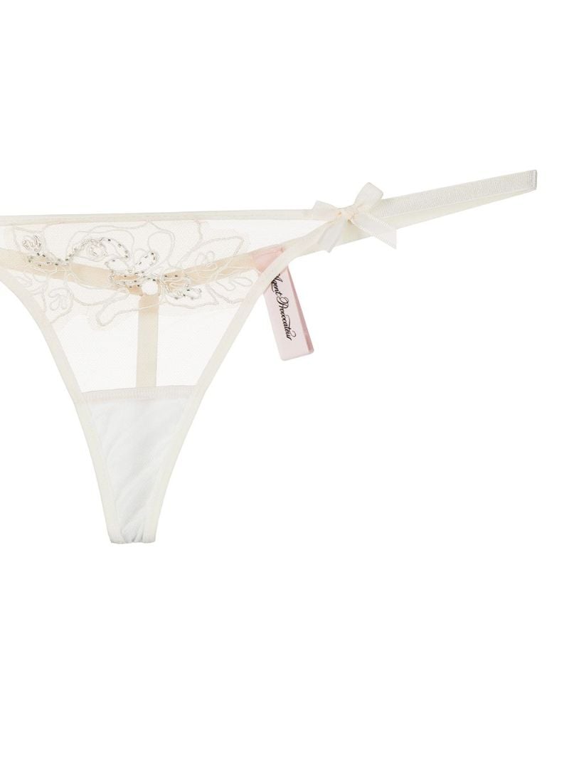 White Lindie Lace Thong