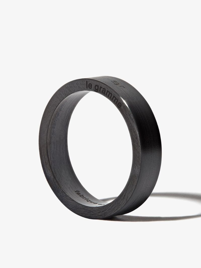Black La 3g Ceramic Ribbon Ring