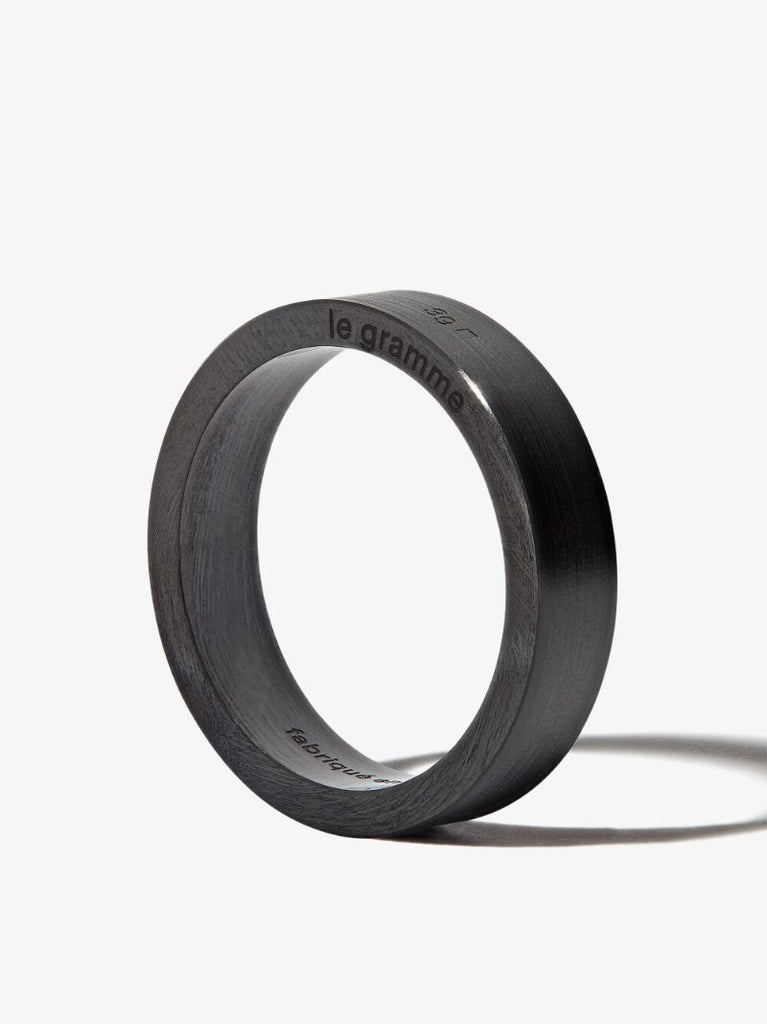 Black La 3g Ceramic Ribbon Ring