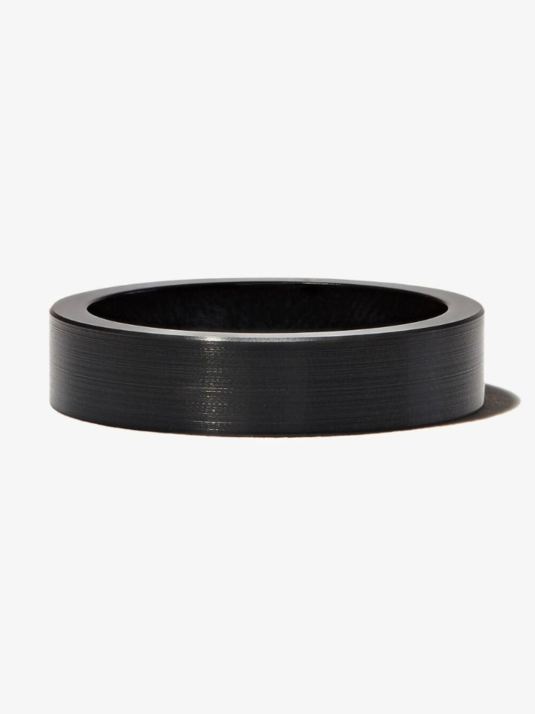 Black La 3g Ceramic Ribbon Ring